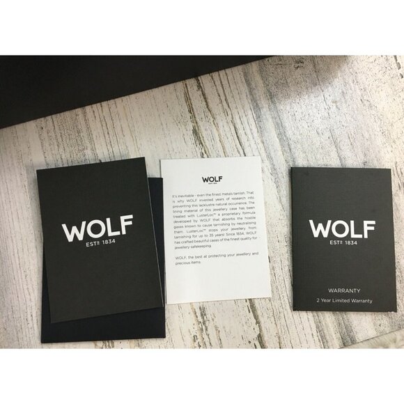 PACKAGING ONLY Box from WOLF Mustard Maria Medium Travel Jewelry Case - Picture 8 of 12